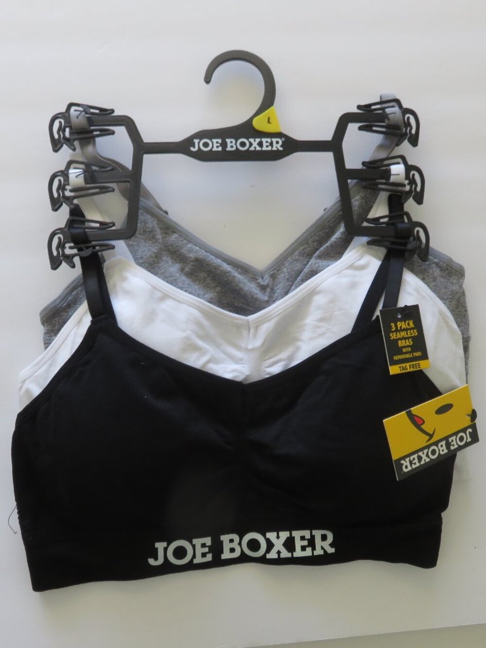 (#100) Joe boxer 3 pack Seamless bra Size L